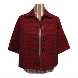 Coldwater Creek Red Blazer Jacket Petite button close small